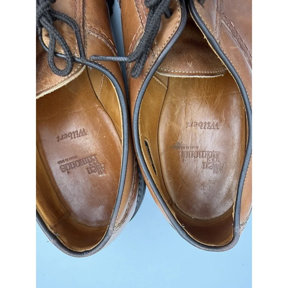Allen Edmonds Wilbert Split Toe Derby Brown Leather Shoes 10.5D USA